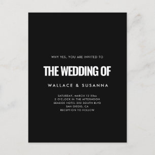 Invitación a una boda minimalista