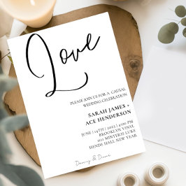 Invitación a una boda Minimalista amigable con el