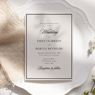 Invitación a una boda moderna en la frontera negra