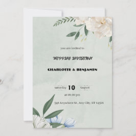 Invitación a una boda moderna y gris
