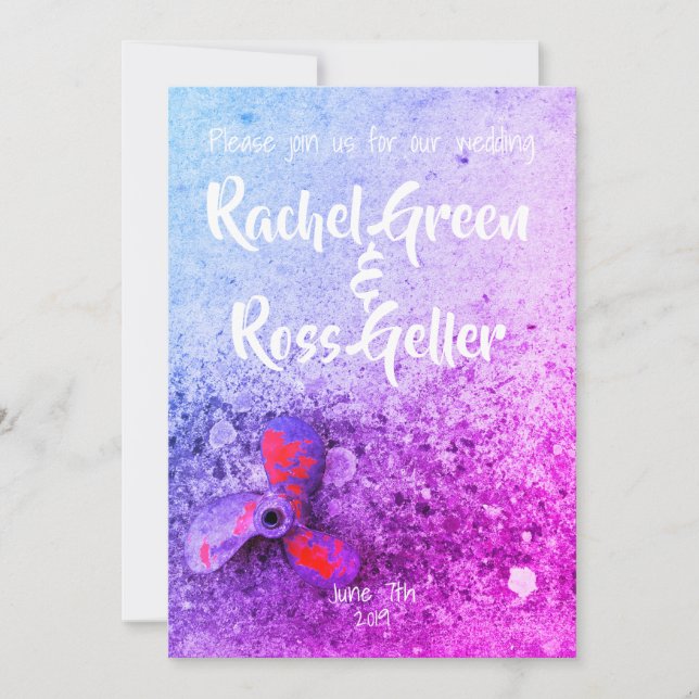 Invitación a una boda náutica de época