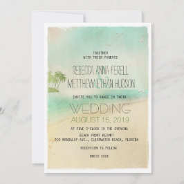 Invitación a una boda pacífica en la playa artsy r