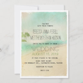 Invitación a una boda pacífica en la playa artsy r