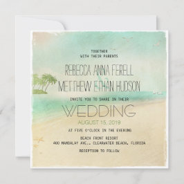 Invitación a una boda pacífica en la playa artsy r