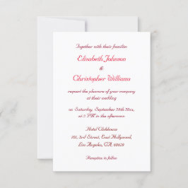 Invitación a una boda personalizada simple y elega
