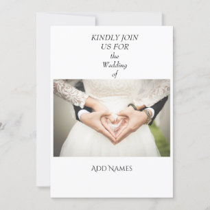 Invitación a una boda personalizada y simple