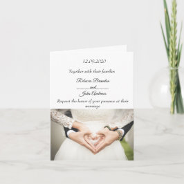 Invitación a una boda personalizada y simple