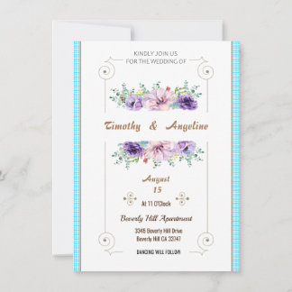 Invitación a una boda personalizada y simple