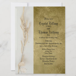 Invitación a una boda plana con vida completa