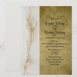 Invitación a una boda plana con vida completa