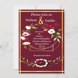 Invitación a una boda romántica ruidosa en Borgoña