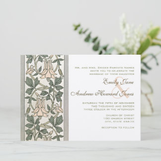 Invitación a una boda rosa con mielSuckle de Art N