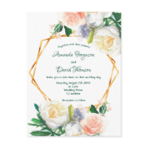 Invitación a una boda rosa y ruidosa