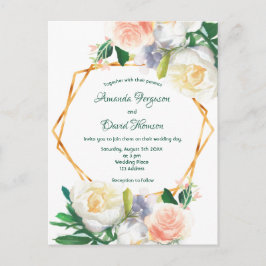 Invitación a una boda rosa y ruidosa