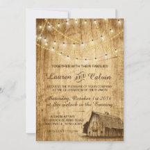 Invitación a una boda rural con Barn