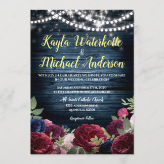 Invitación a una boda rústica con flores en Borgoñ