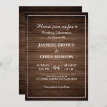 Invitación a una boda rústica de Boda Wood Rustic