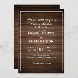 Invitación a una boda rústica de Boda Wood Rustic 