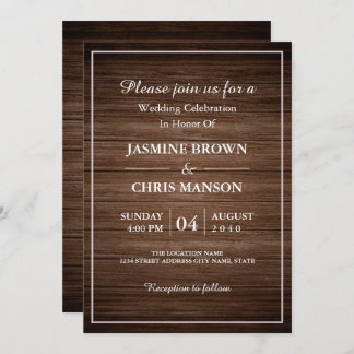 Invitación a una boda rústica de Boda Wood Rustic