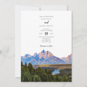 Invitación a una boda rústica en la montaña