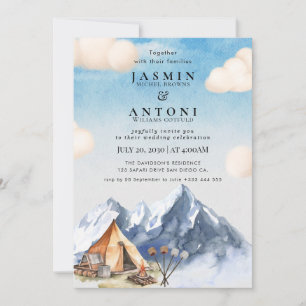 Invitación a una boda rústica en la montaña