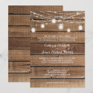 Invitación a una boda rústica para decir a los pad