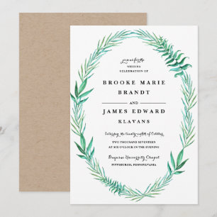 Invitación a una boda rústica para la floración ve