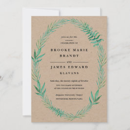Invitación a una boda rústica para la floración ve