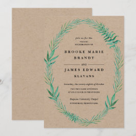 Invitación a una boda rústica para la floración ve
