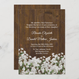 Invitación a una boda rústica por el aliento de lo