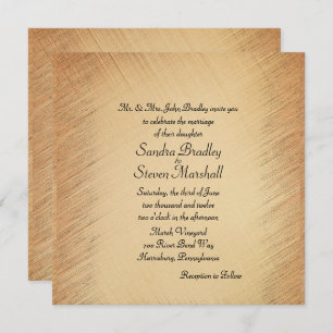 Invitación a una boda rústica simple pero elegante