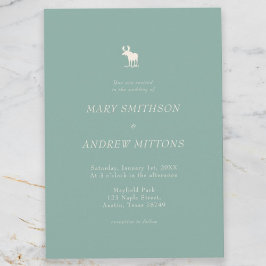 Invitación a una boda rústica y elegante
