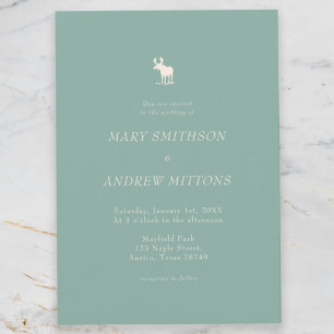 Invitación a una boda rústica y elegante