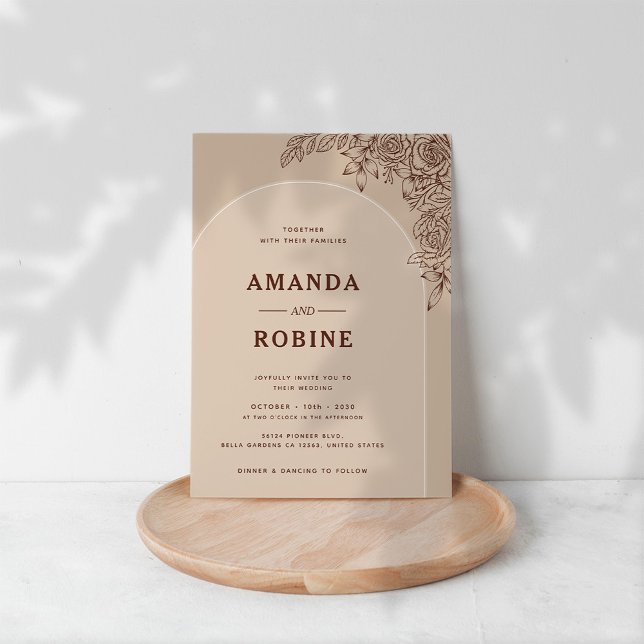 Invitación a una boda rústica y elegante (Subido por el creador)