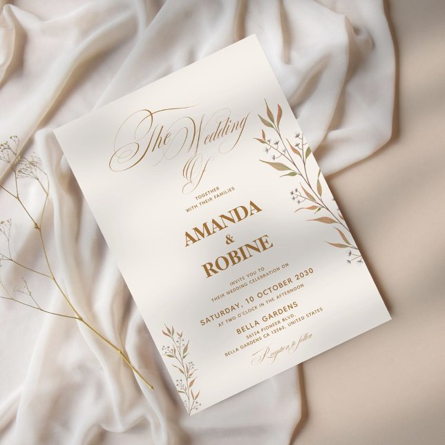 Invitación a una boda rústica y elegante (Subido por el creador)