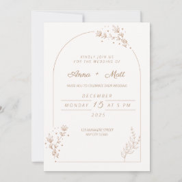 Invitación a una boda simple