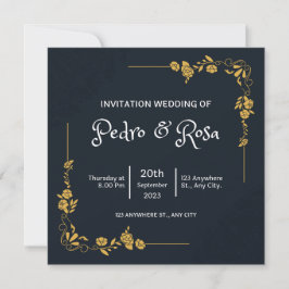 Invitación a una boda simple