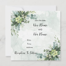 Invitación a una boda simple y simple