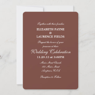 Invitación a una boda simple y simple en color mar