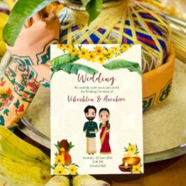 Invitación a una boda telugu tamil en el sur de In