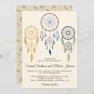 Invitación a una boda tribal con sueños bohemios