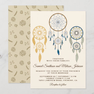 Invitación a una boda tribal de sueño bohemio