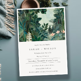 Invitación a una boda tropical tropical exótica y 