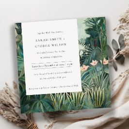 Invitación a una boda tropical tropical exótica y 