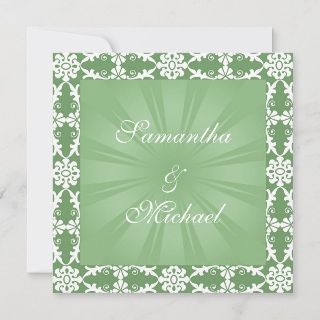 Invitación a una boda verde (Anverso)