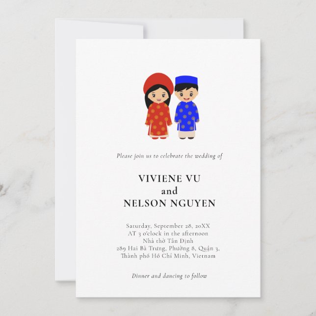 Invitación a una boda vietnamita (Anverso)
