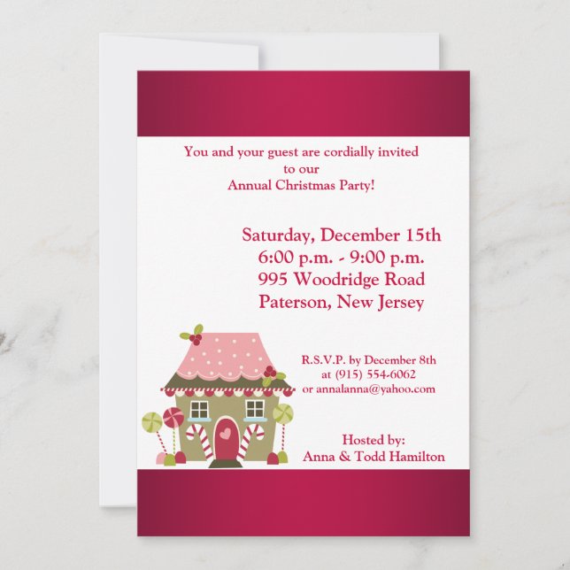 Invitación a una casa de campo con velas las 5 hor (Anverso)