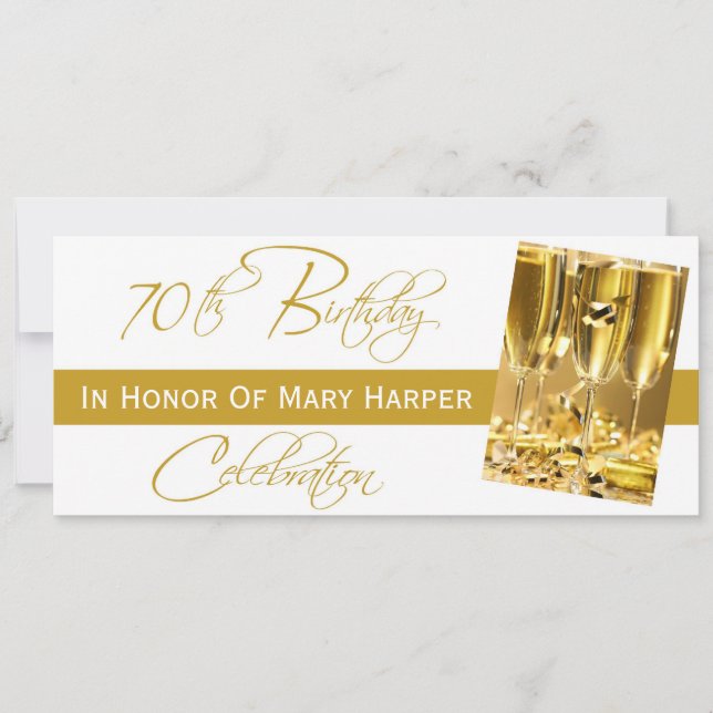 Invitación a una celebración de cumpleaños número  (Anverso)