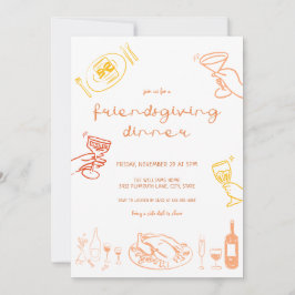 Invitación a una cena de ambiente agradable con ma