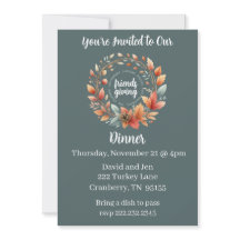 Invitación a una cena de ambiente amistoso